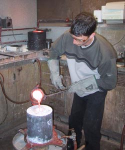 Sam Abbay vacuum casting a barbie doll