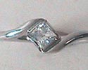 Princess diamond solitaire engagement ring