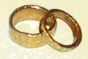 24kt gold coin Wedding Rings